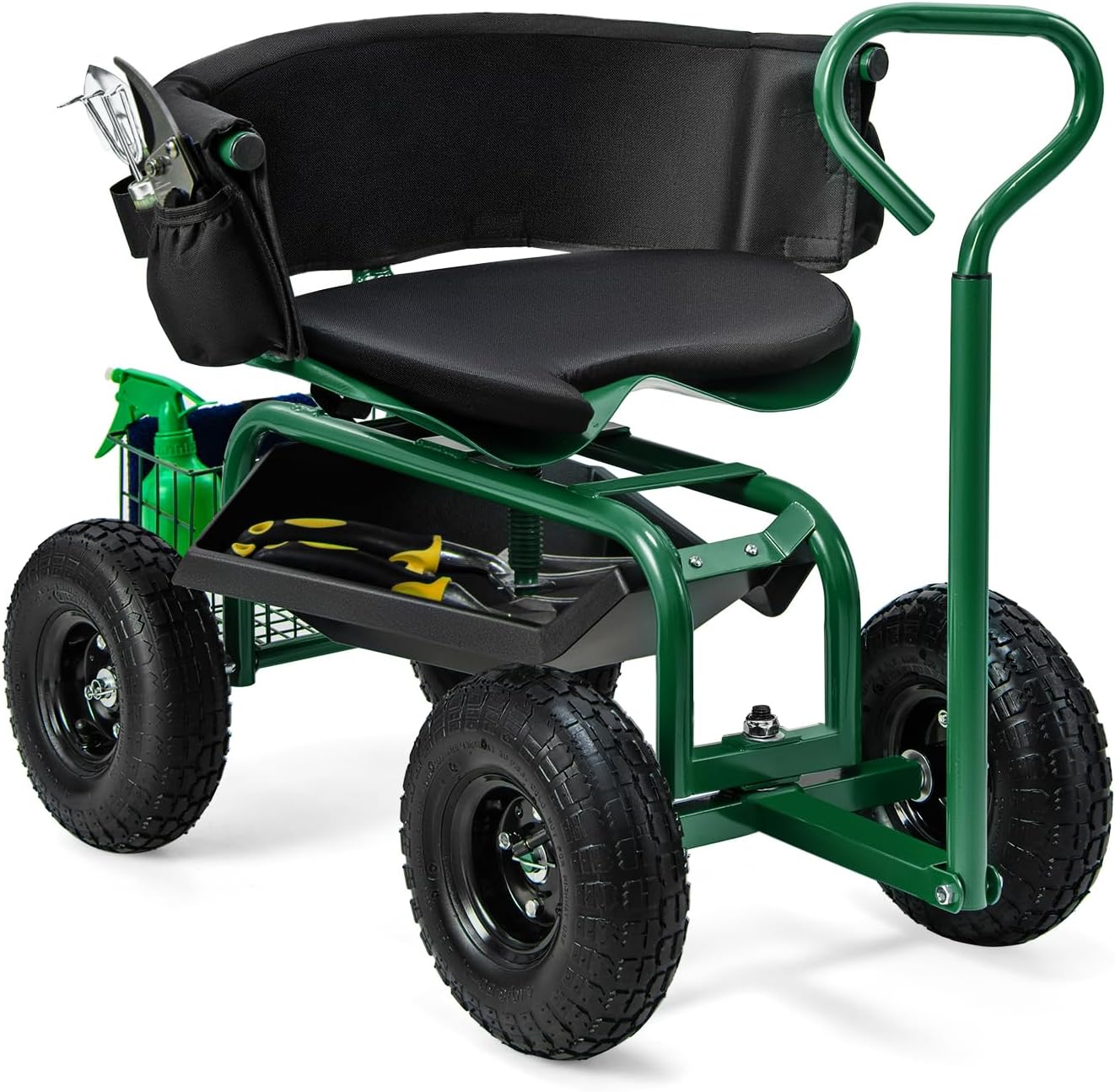 Gardening Tools For Seniors - Rolowana ławeczka ogrodnicza na kółkach, regulowana