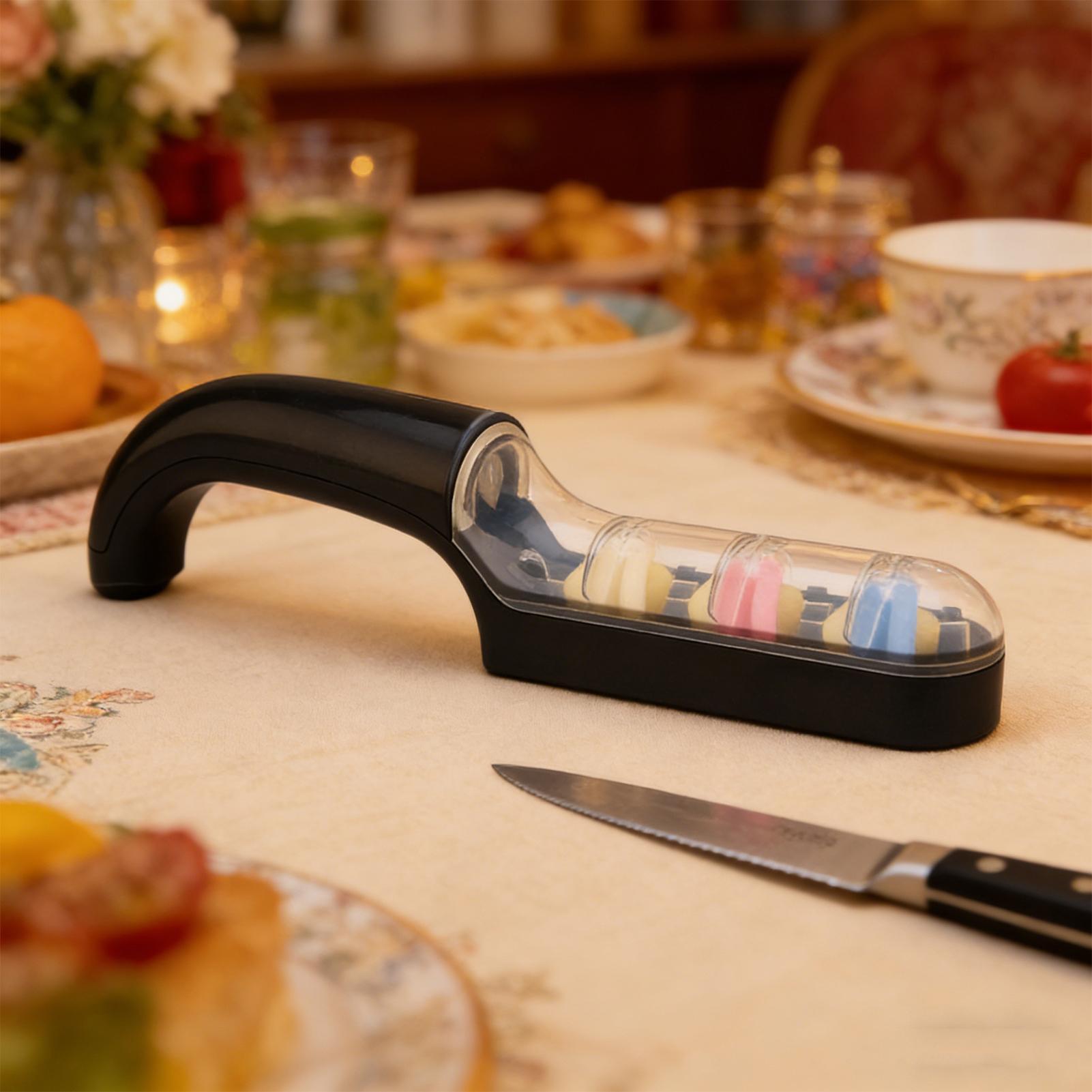 Gardening Tools For Seniors - Ostrzałka do narzędzi 3-stopniowa z antypoślizgowym