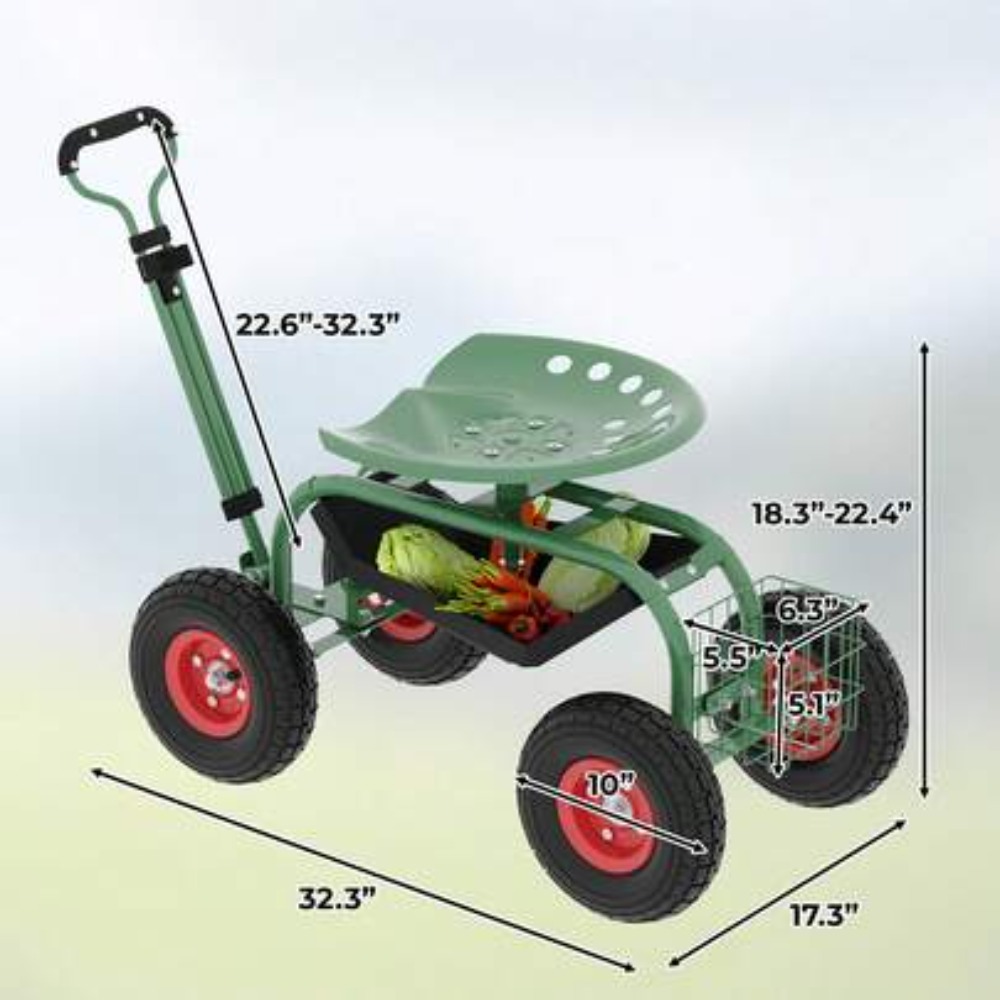 Wytrzymały wózek ogrodowy na k – Gardening Tools For Seniors recenzja i cena