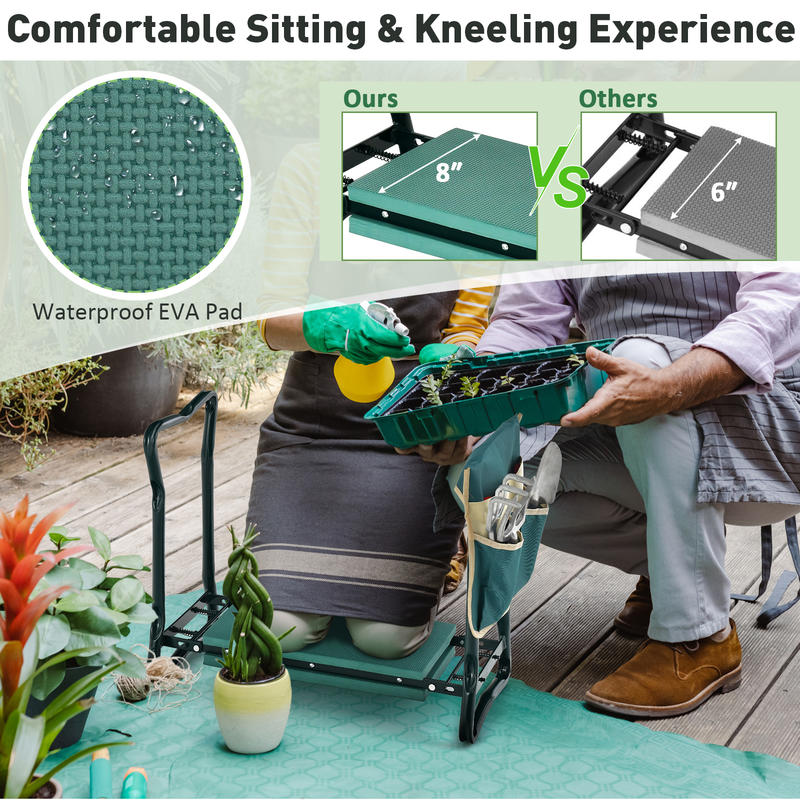 Składane krzesło ogrodnicze z  – Gardening Tools For Seniors recenzja i cena
