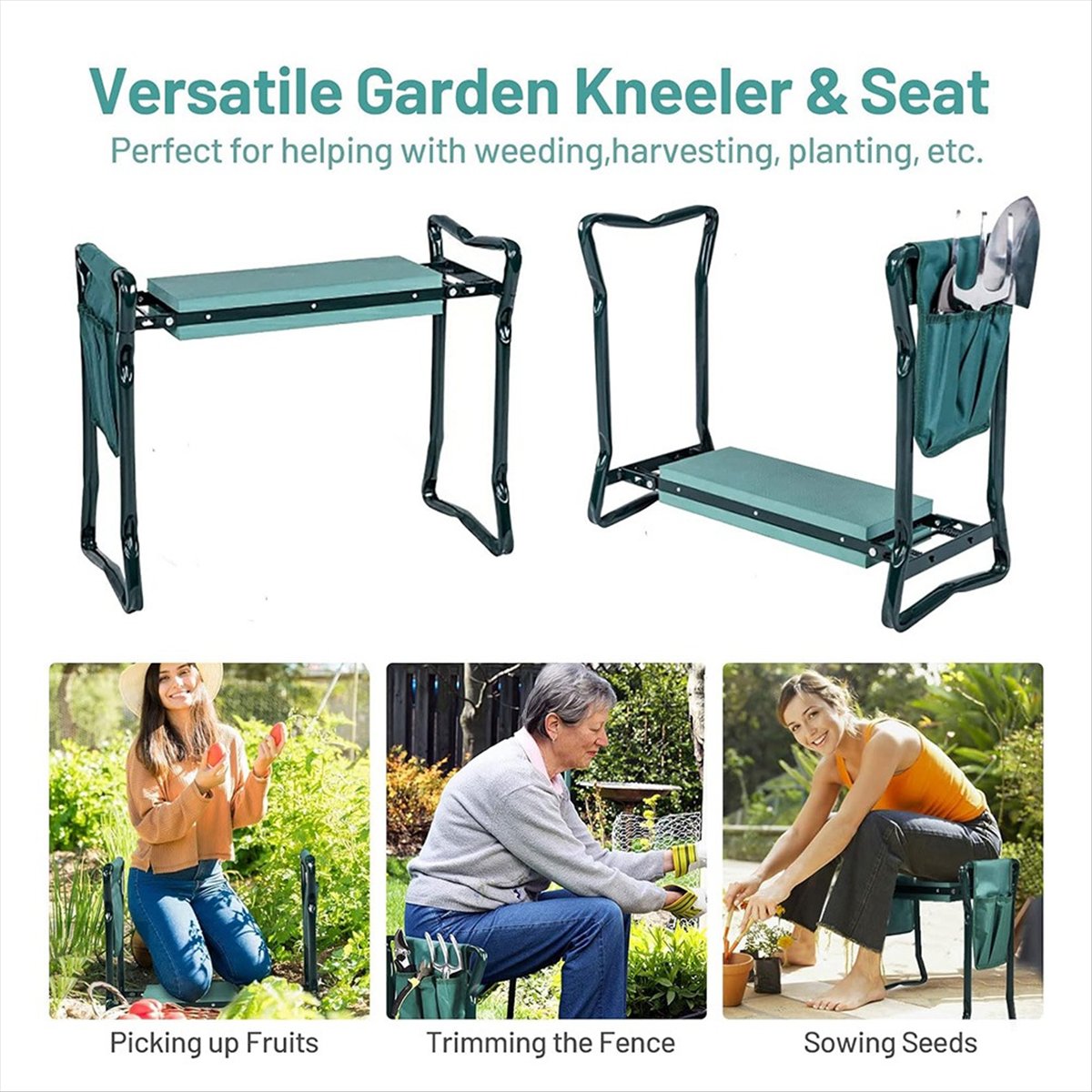 B23BBG 2 w 1 Krzesło ogrodowe  – Gardening Tools For Seniors recenzja i cena