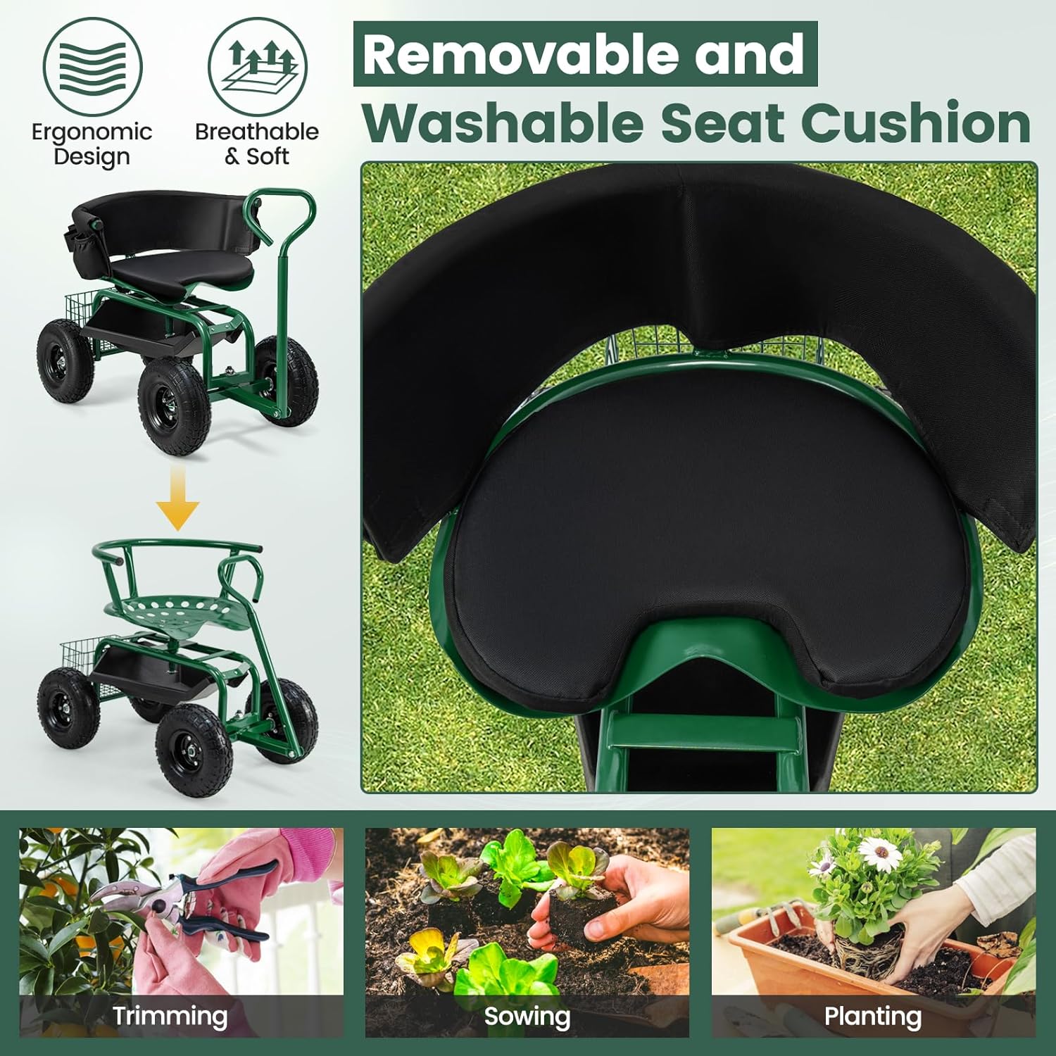 Rolowana ławeczka ogrodnicza n – Gardening Tools For Seniors recenzja i cena